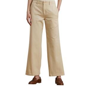 Lauren Ralph Lauren Womens Pants Size 6 Beige Wide Leg Trouser Minimalist Casual